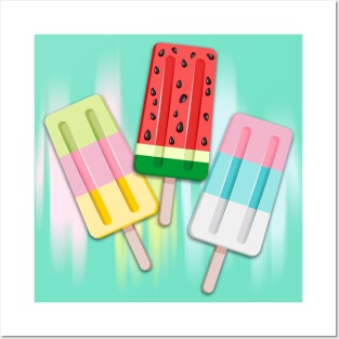 Popscicles Summer Pastel Colors Posters and Art